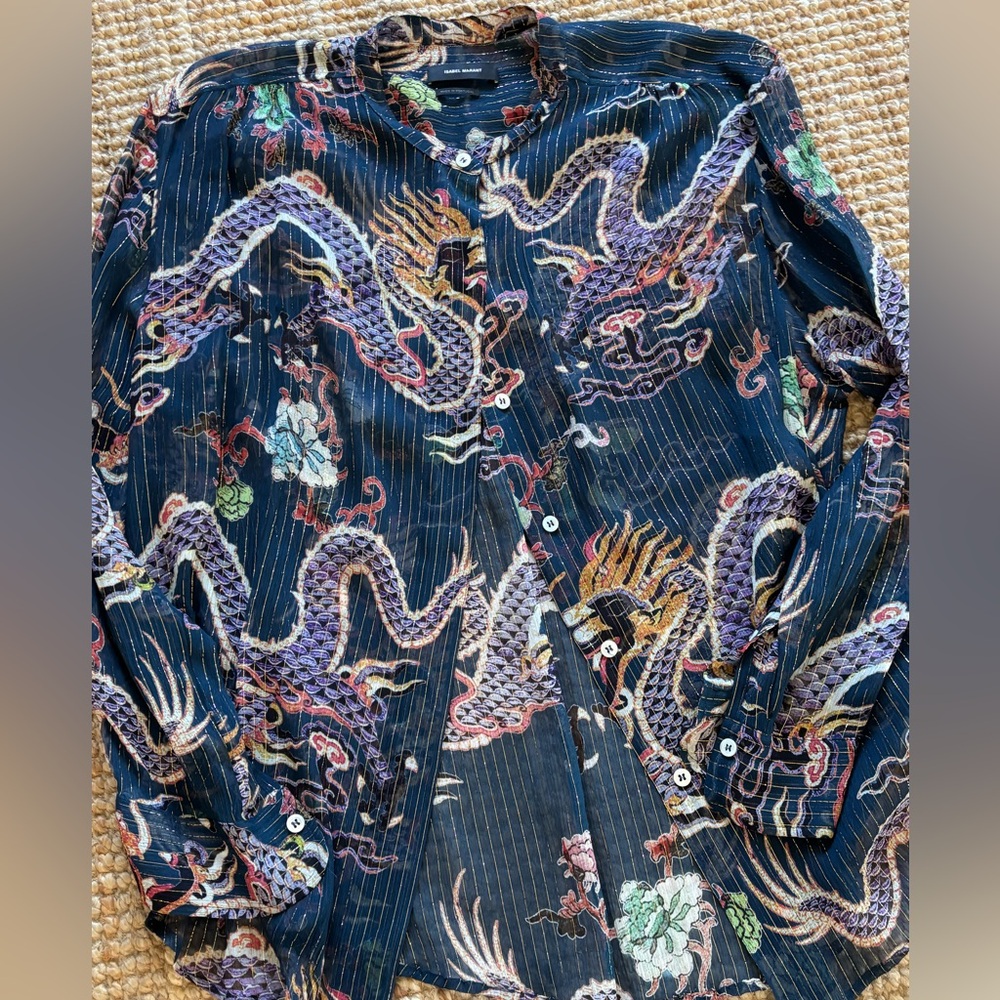 ISABEL MARANT sheer blouse 42